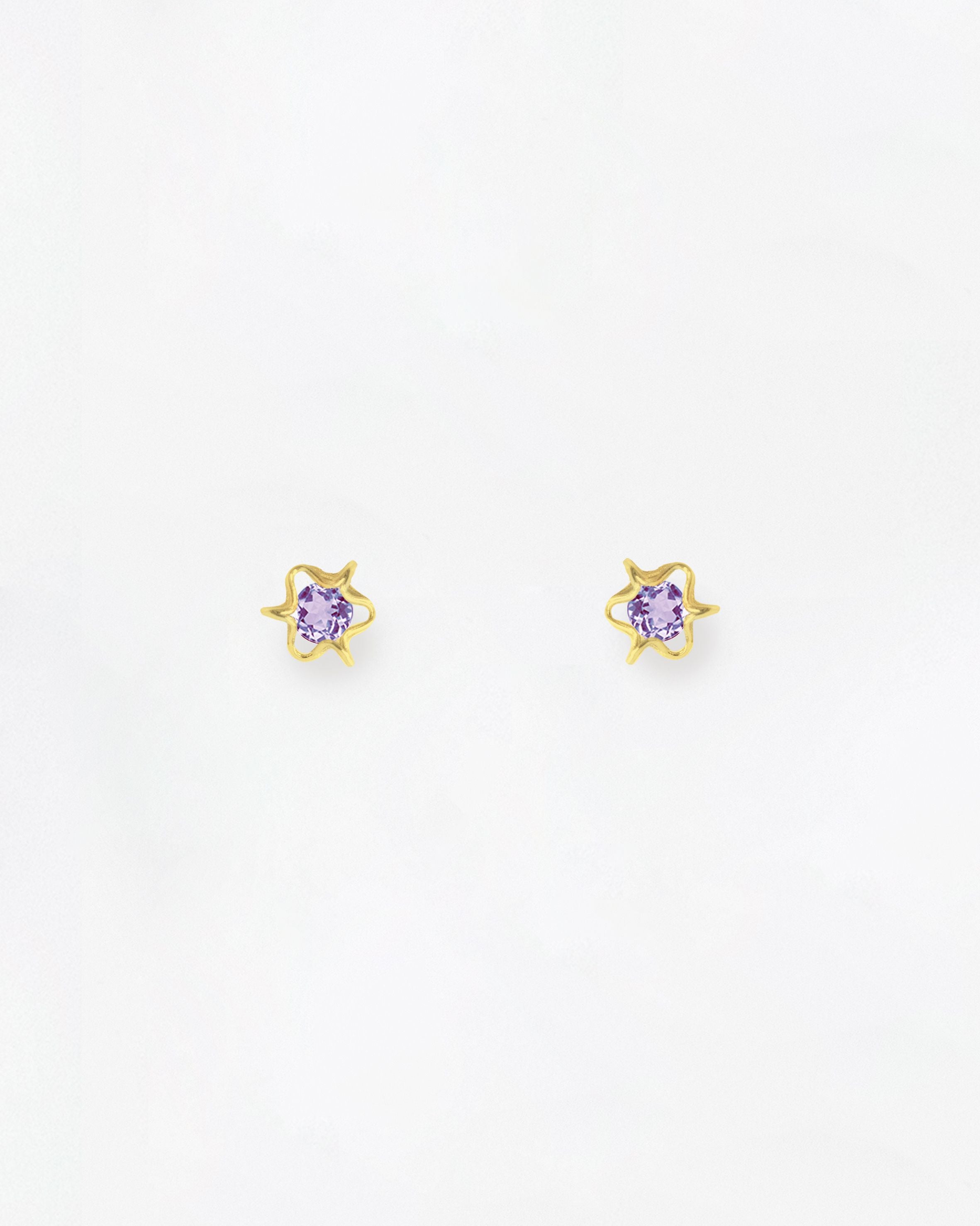 Elements Amethyst Earrings Mini