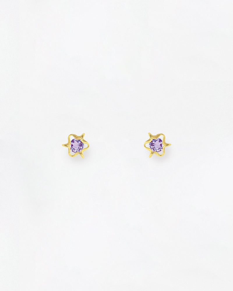 Elements Amethyst Earrings Mini