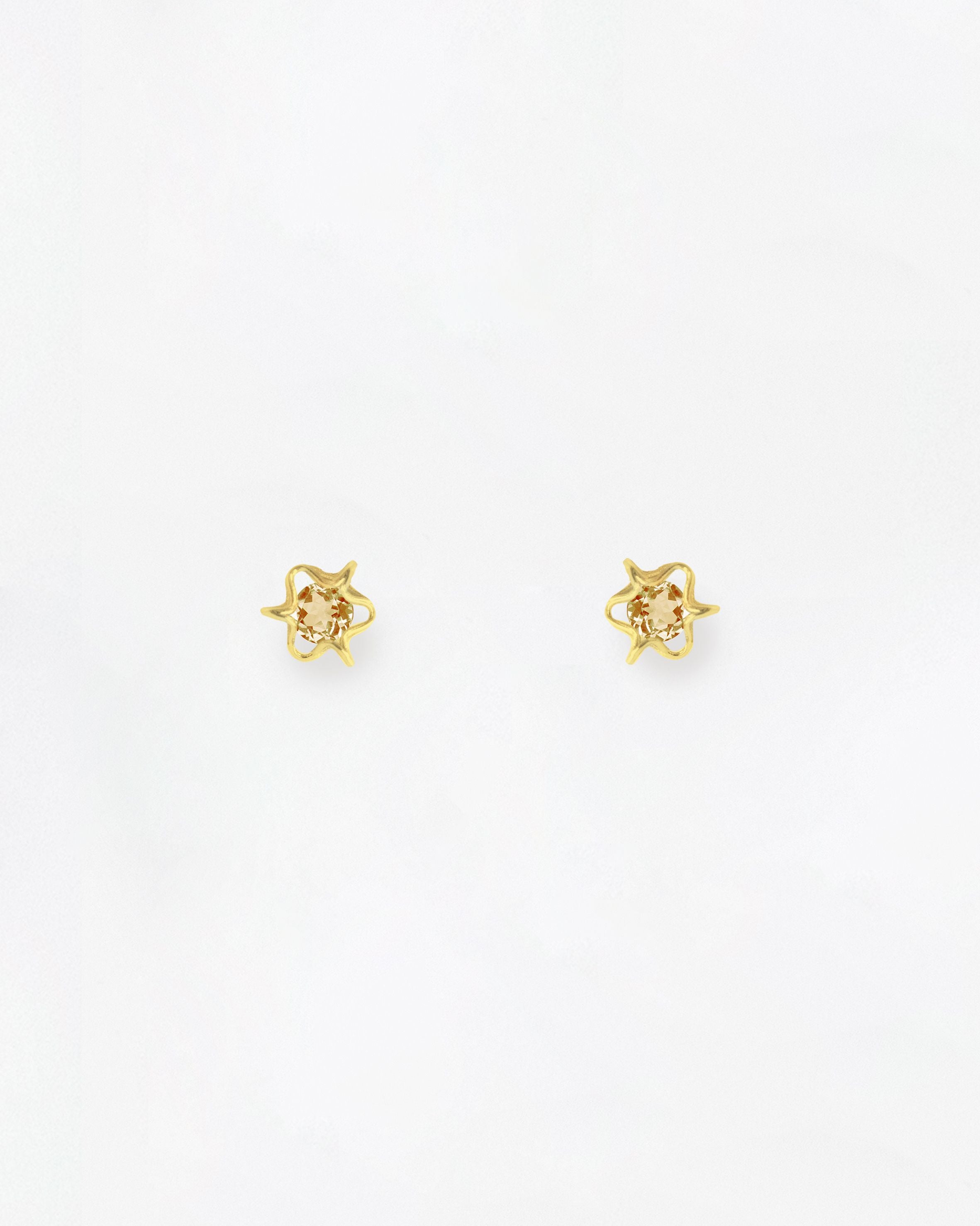 Elements Citrine Earrings Mini