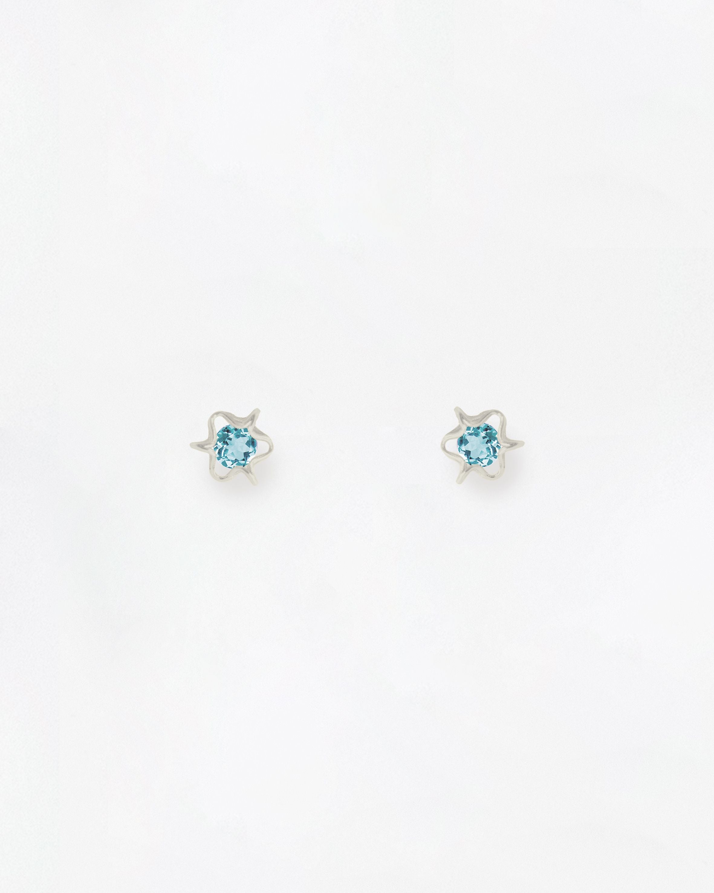 Elements Pure Swiss Blue Topaz Earrings Mini | Boltenstern