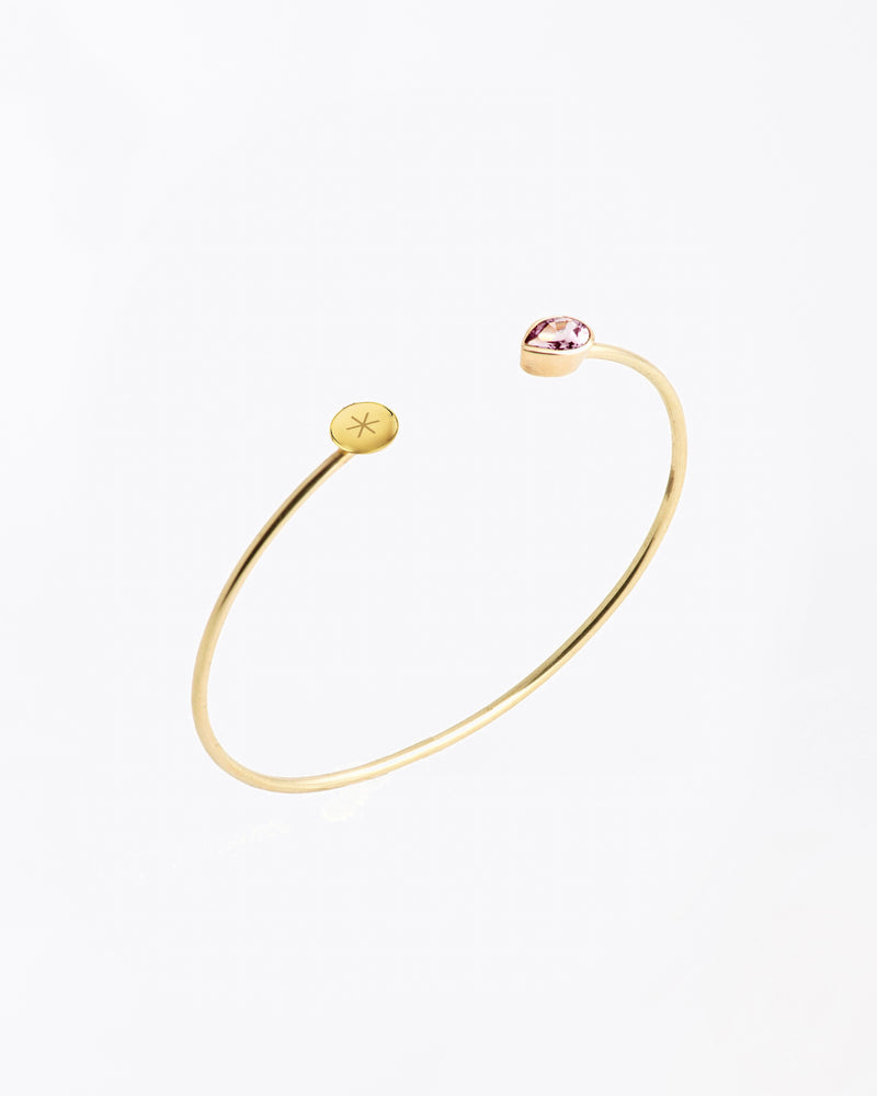 Artemis Bangle with Amethyst