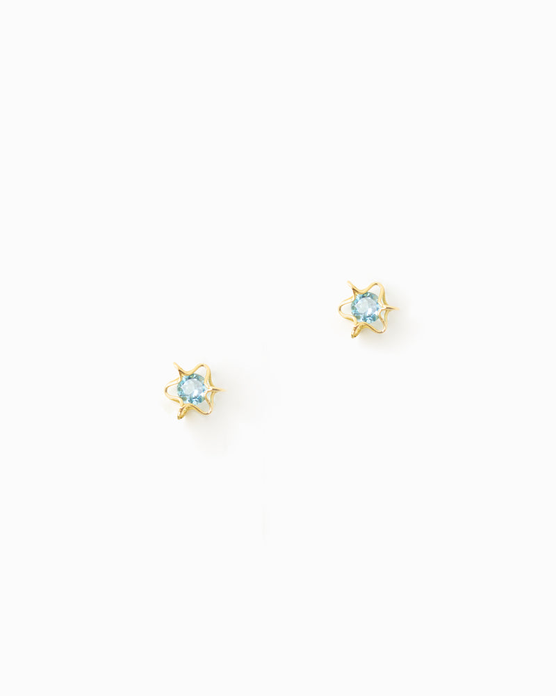 Elements Swiss Blue Topaz Earrings Mini