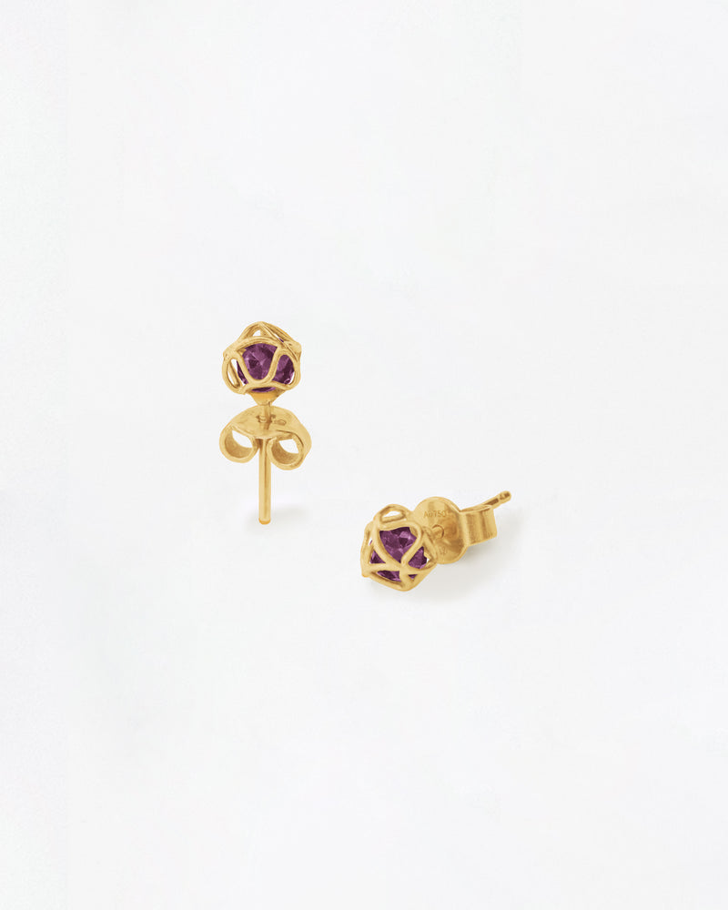 Embrace Montreal Leaves Earrings Star Rhodolite