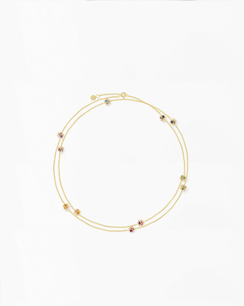 Embrace Montreal Leaves Necklace Long Multi-Star