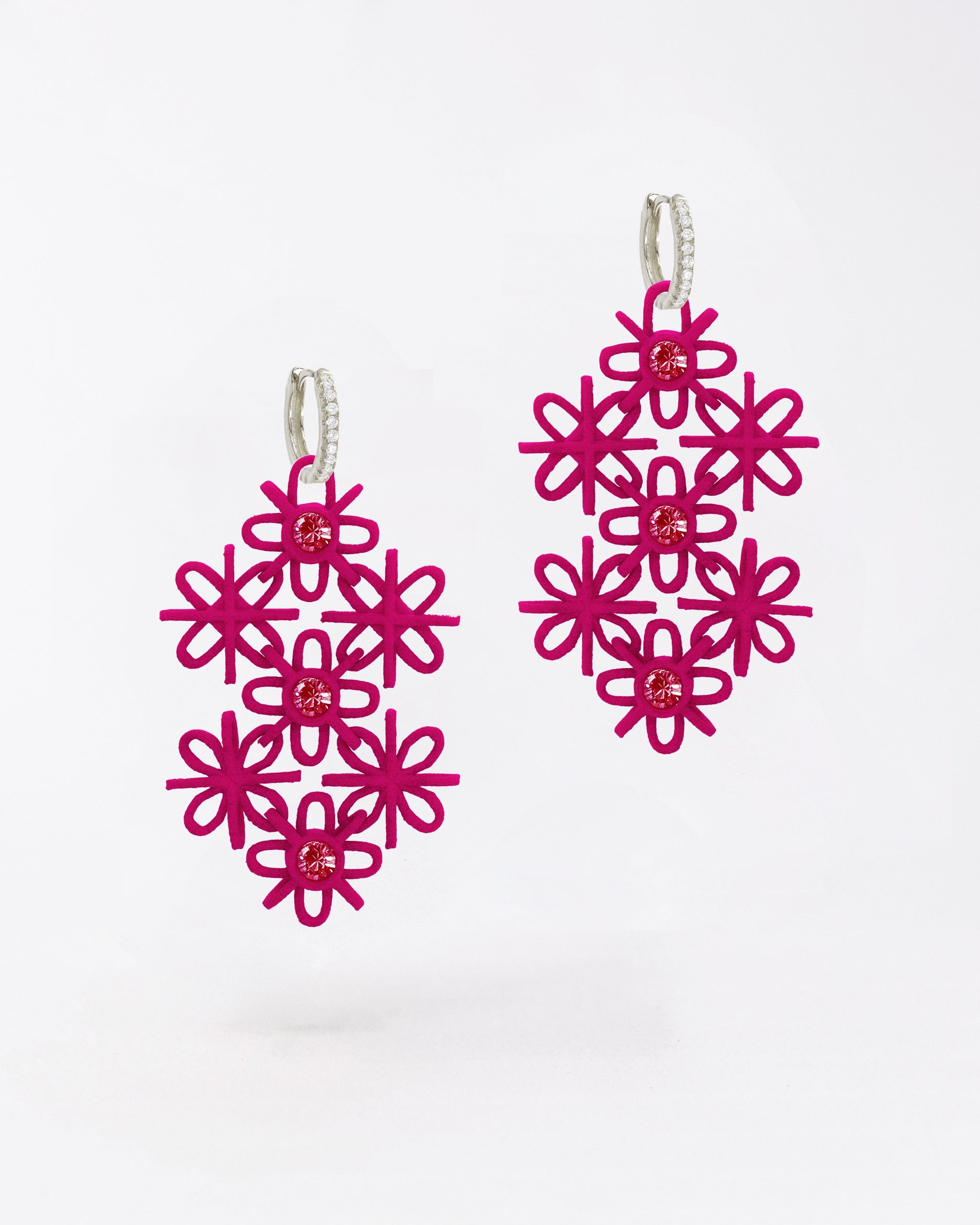 FAB Lace zirconia hoop earrings – BOLTENSTERN