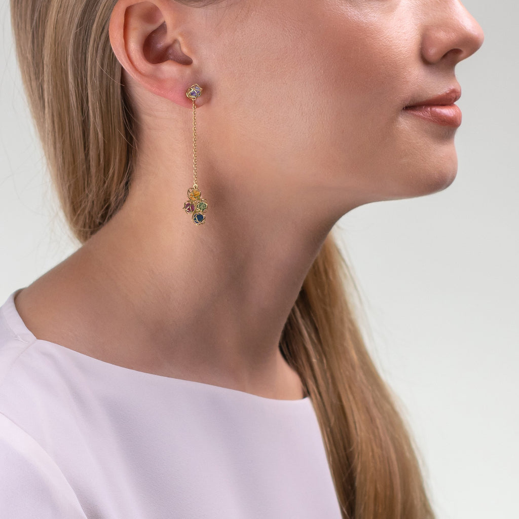 Designer earrings EMBRACE MONTREAL LEAVES Cloud Long Earrings - Boltenstern